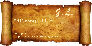 Gózony Lilla névjegykártya
