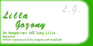 lilla gozony business card